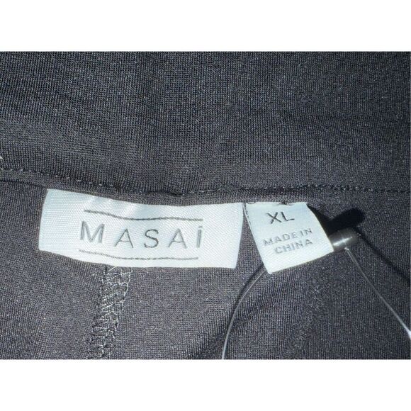 NWT Masai Copenhagen Womens Pintuck Piana Pleat Pull-On Crop Pants Black Sz XL - Picture 10 of 12